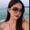 6931ae2bccd8ab3d7afa2535 Hermes 2025 New Arrival Frameless Square Sunglasses, UV Protection Beach Sun Glasses with Premium Look, Slimming Effect, Unisex for Driving and Outdoor Use