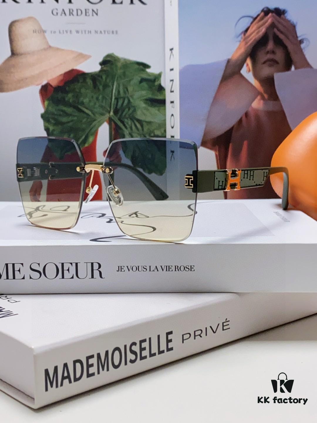 6931ae2bccd8ab3d7afa2536 Hermes 2025 New Arrival Frameless Square Sunglasses, UV Protection Beach Sun Glasses with Premium Look, Slimming Effect, Unisex for Driving and Outdoor Use