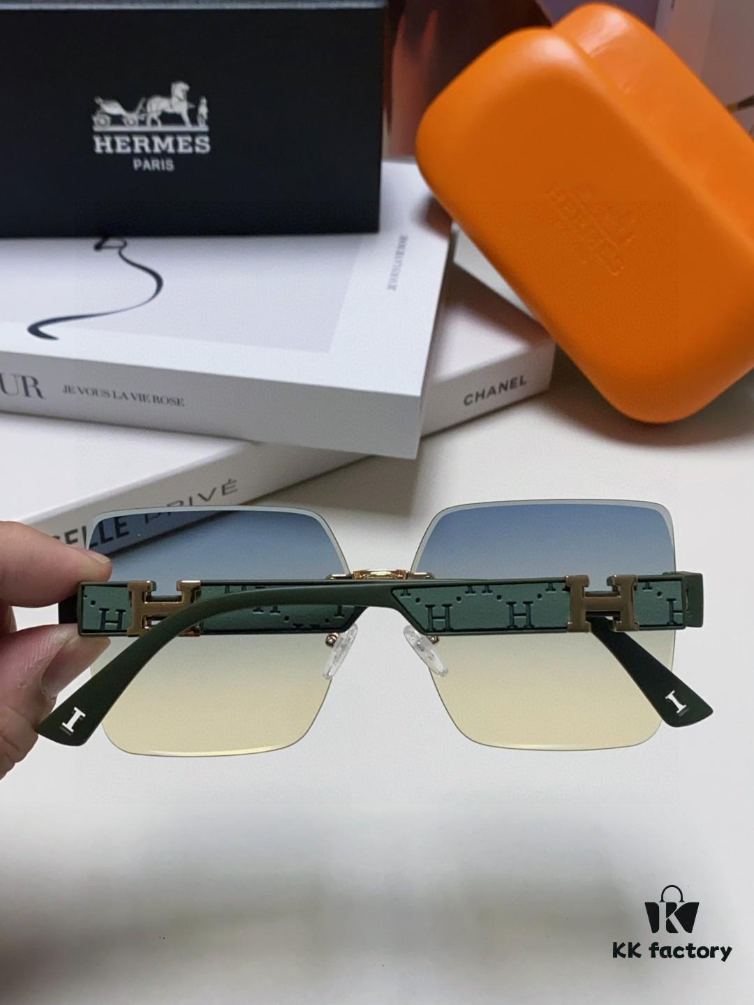 6931ae2bccd8ab3d7afa253a Hermes 2025 New Arrival Frameless Square Sunglasses, UV Protection Beach Sun Glasses with Premium Look, Slimming Effect, Unisex for Driving and Outdoor Use