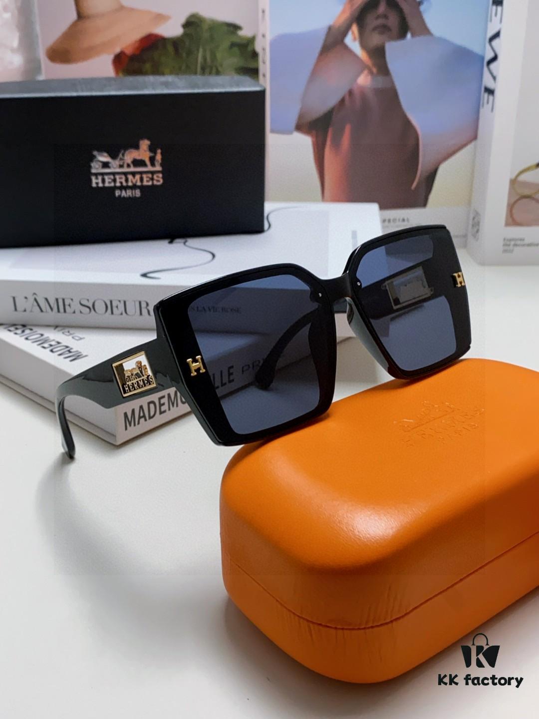 6931ae2cccd8ab3d7afa2547 Hermes 2025 New Arrival Polarized Sunglasses for Women, Fashion Oversized Frame, Slimming Effect, UV Protection, Versatile and Stylish