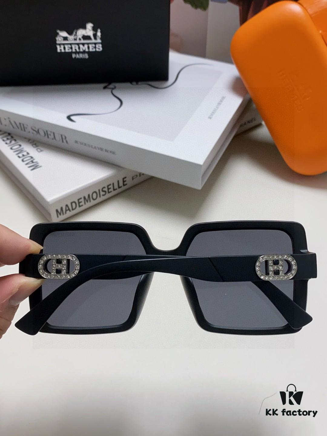 Hermes Women's Polarized Sunglasses 2025 New Arrival Premium UV Protection Anti-UV Eyewear Slimming Effect