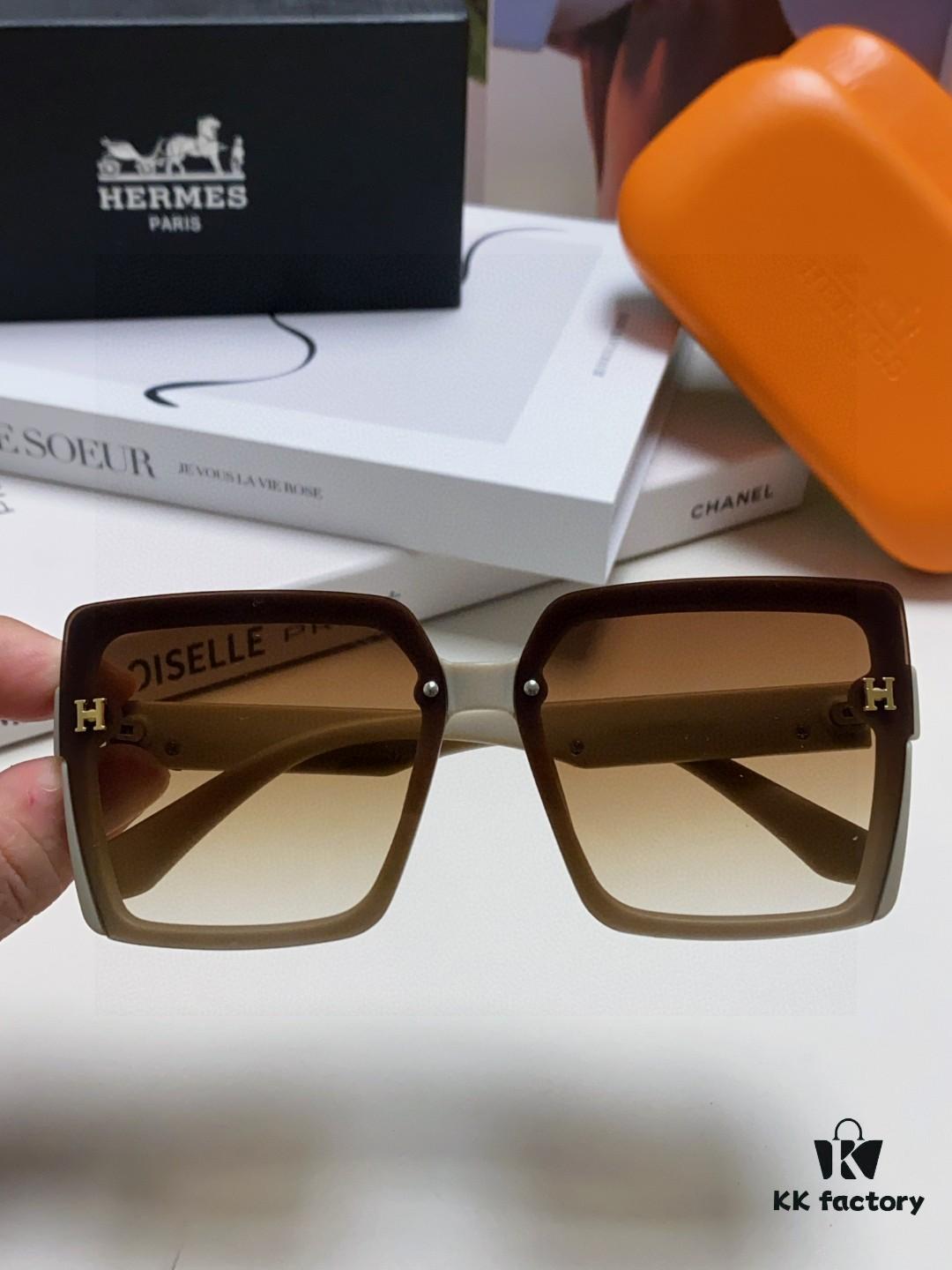 6931ae31ccd8ab3d7afa258c Hermes 2025 New Korean-Style Square Women's Sunglasses, Retro Fashion Minimalist Polarized Sunglasses, Unisex Sun Glasses