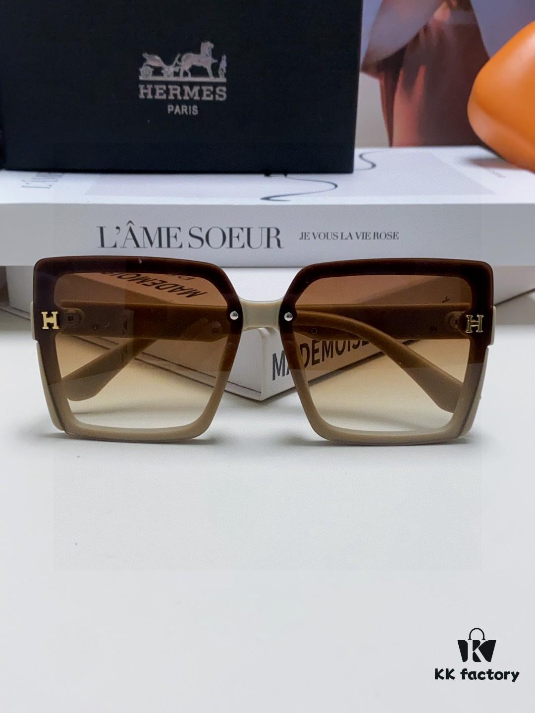 6931ae31ccd8ab3d7afa258f Hermes 2025 New Korean-Style Square Women's Sunglasses, Retro Fashion Minimalist Polarized Sunglasses, Unisex Sun Glasses