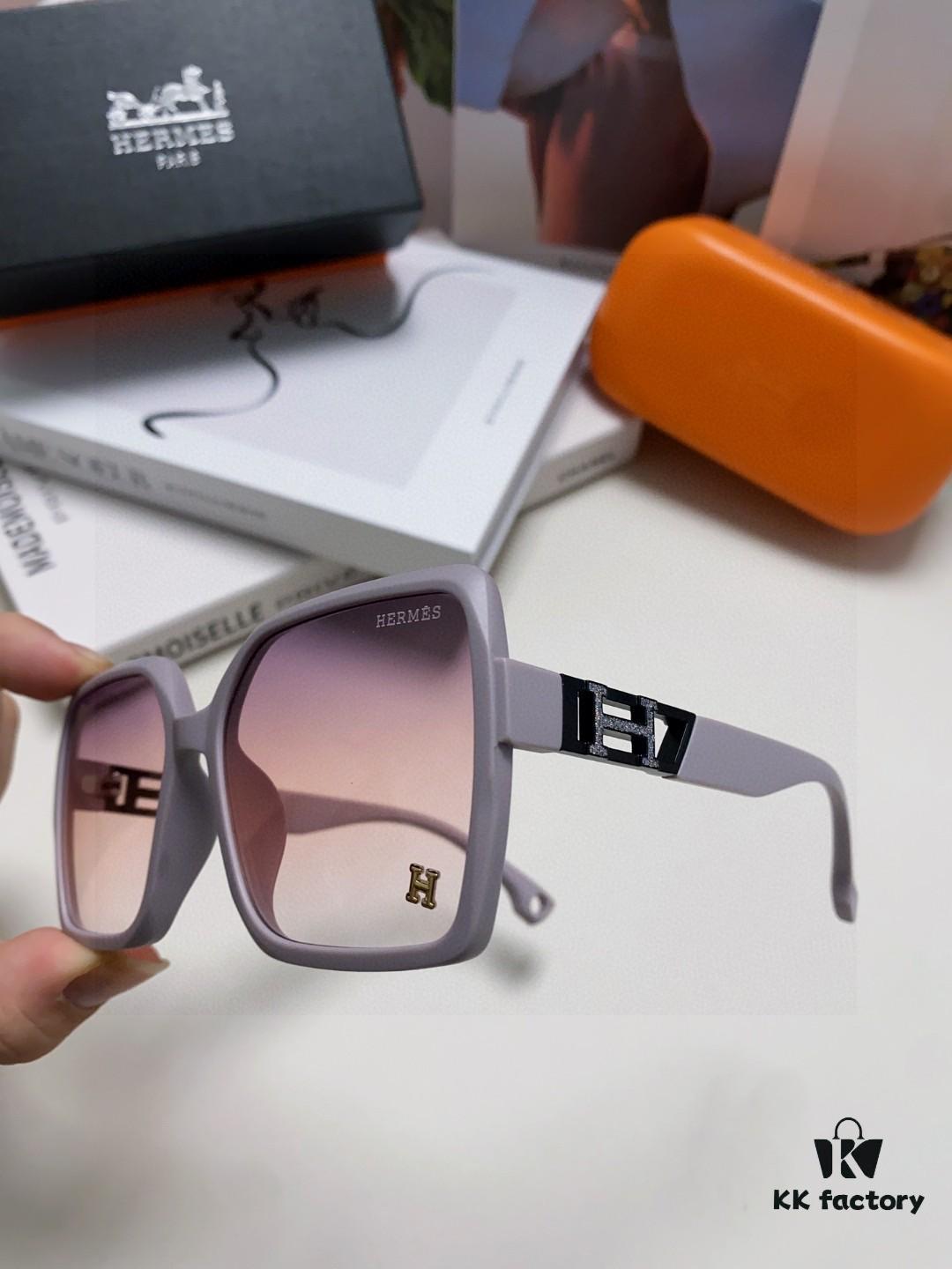 6931ae42ccd8ab3d7afa2633 Hermes 2024 New Arrival Women's Square Oversized Sunglasses for Round Faces, Slimming UV Protection Sunglasses with Premium Aesthetic, Ideal for Travel and Sun Protection