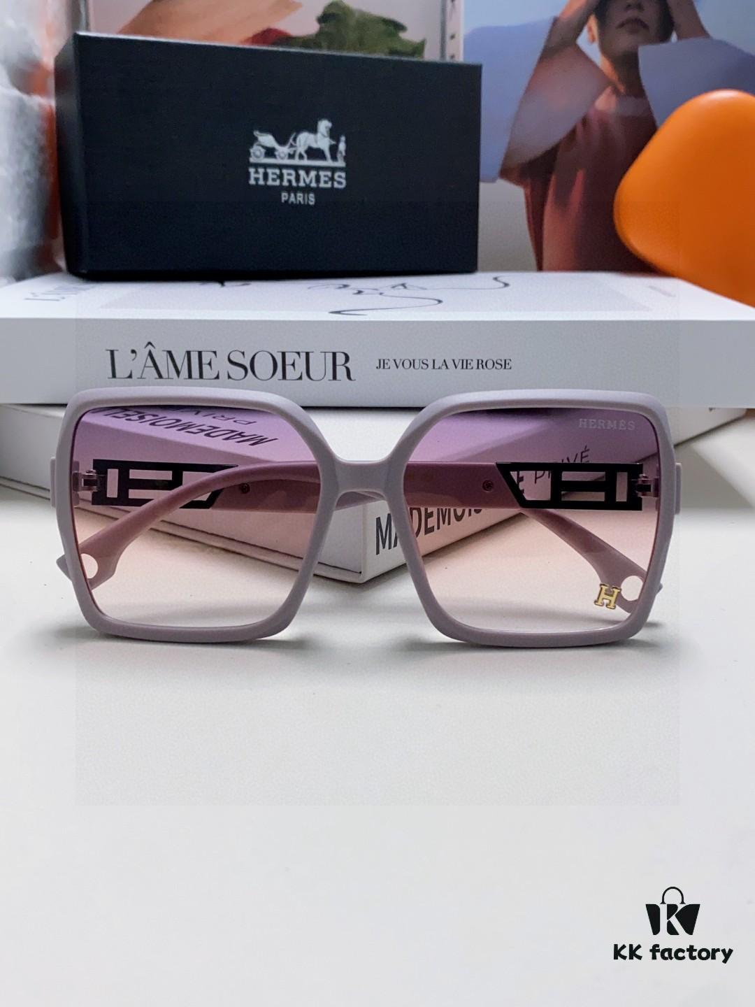 6931ae42ccd8ab3d7afa2634 Hermes 2024 New Arrival Women's Square Oversized Sunglasses for Round Faces, Slimming UV Protection Sunglasses with Premium Aesthetic, Ideal for Travel and Sun Protection