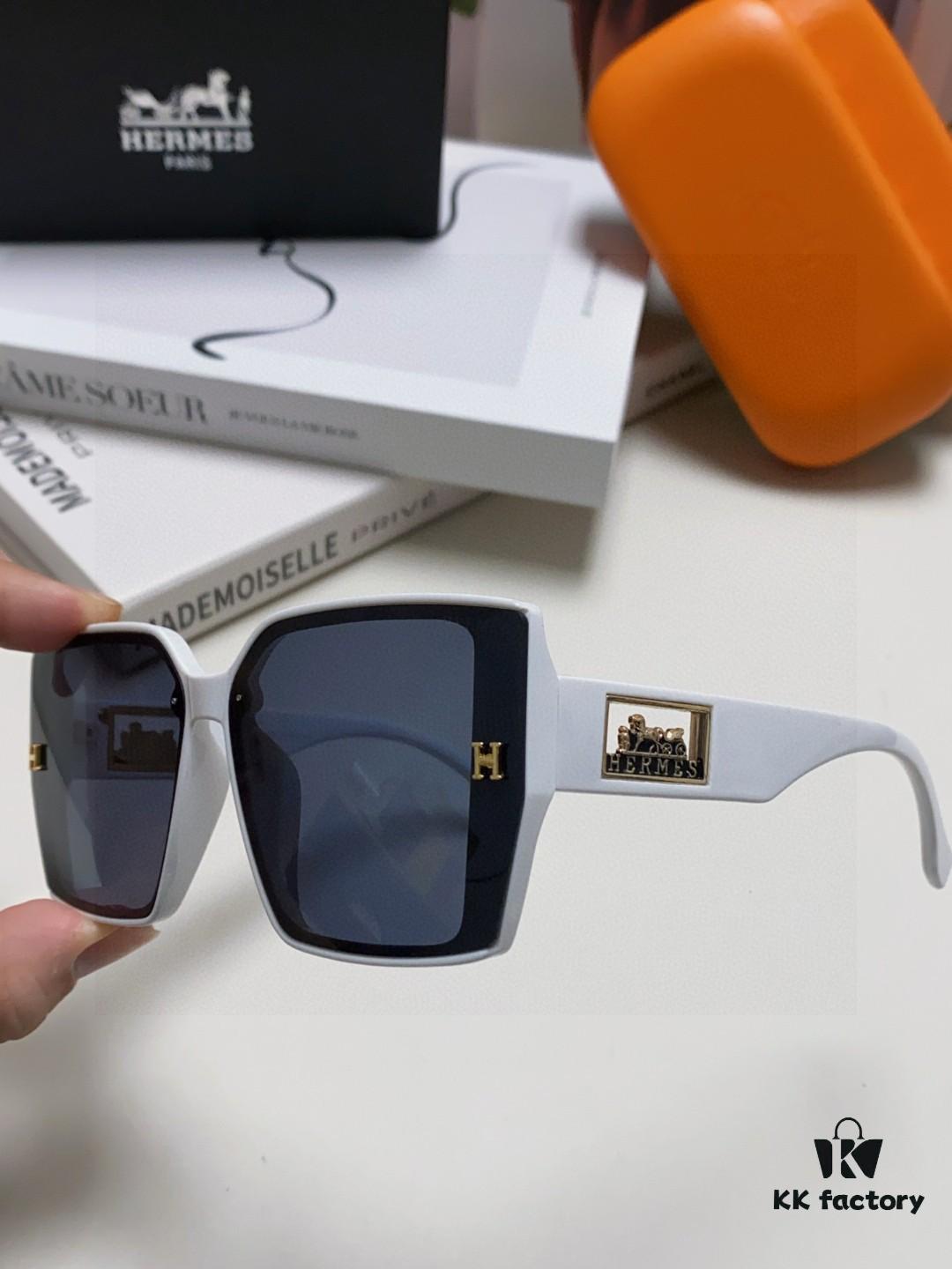 6931ae48ccd8ab3d7afa268e Hermes 2024 New Polarized Sunglasses for Women, Fashionable Oversized Frame, Slimming Effect, UV Protection, Casual and Versatile Sun Glasses