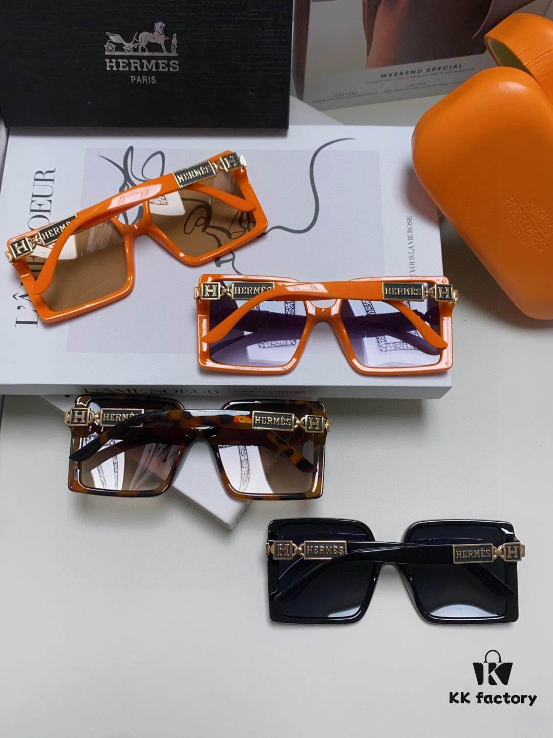 6931ae52ccd8ab3d7afa26f5 Hermes 2024 New Arrival High-End Stylish Oversized Square Frame Society Lady Sunglasses for Women, Trendy Large Round Face Sun Protection Shades