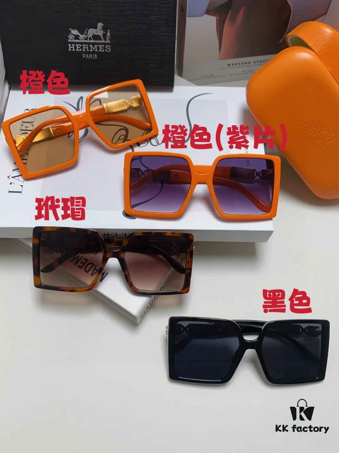 6931ae52ccd8ab3d7afa26f6 Hermes 2024 New Arrival High-End Stylish Oversized Square Frame Society Lady Sunglasses for Women, Trendy Large Round Face Sun Protection Shades