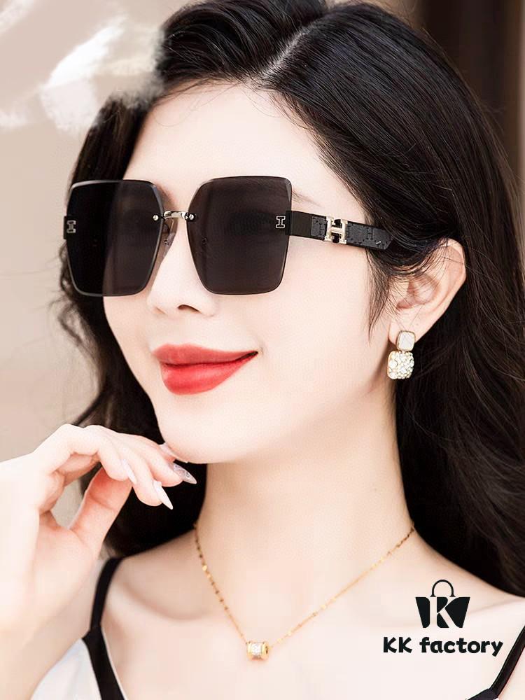 6931ae52ccd8ab3d7afa26f7 Hermes 2024 New Arrival Frameless Square Sunglasses, UV Protection Beach Sun Glasses with Premium Look, Face-Framing Design for Small Facial Appearance, Unisex Driving Shades