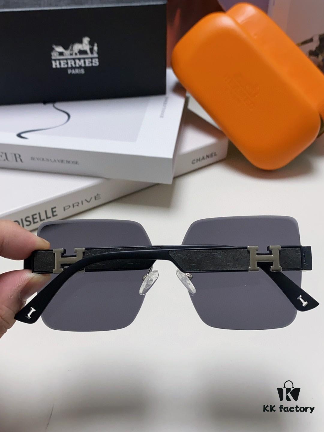 6931ae53ccd8ab3d7afa26fd Hermes 2024 New Arrival Frameless Square Sunglasses, UV Protection Beach Sun Glasses with Premium Look, Face-Framing Design for Small Facial Appearance, Unisex Driving Shades