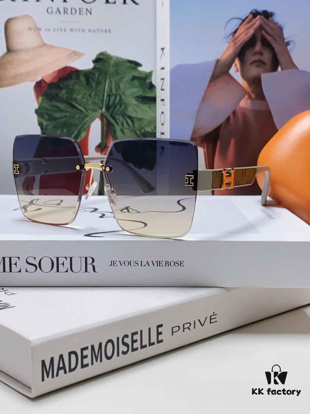 6931ae54ccd8ab3d7afa2710 Hermes 2024 New Arrival Frameless Square Beach Sunglasses UV Protection Stylish Face-Framing Sun Protection Driving Glasses Unisex