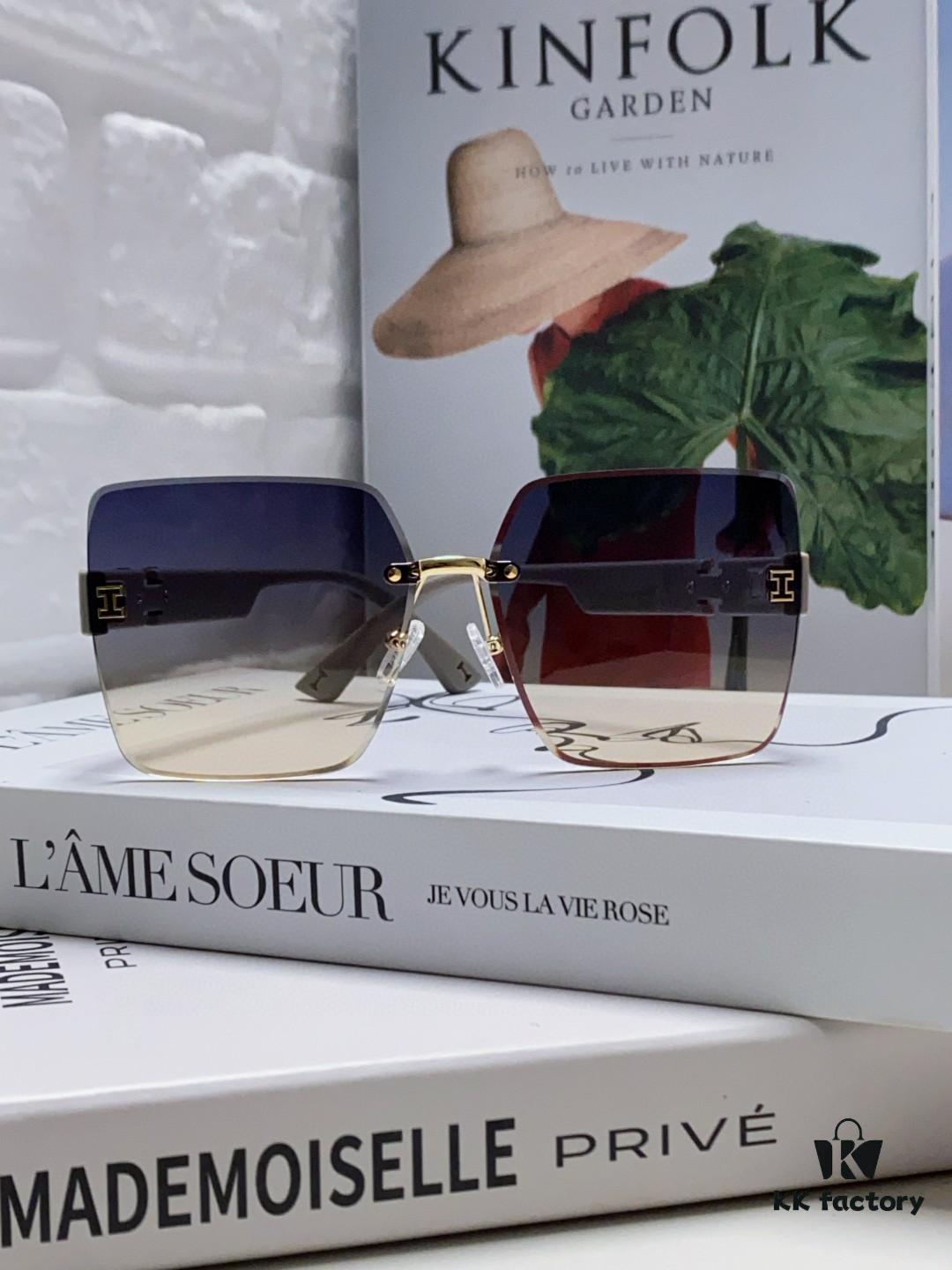 6931ae54ccd8ab3d7afa2711 Hermes 2024 New Arrival Frameless Square Beach Sunglasses UV Protection Stylish Face-Framing Sun Protection Driving Glasses Unisex