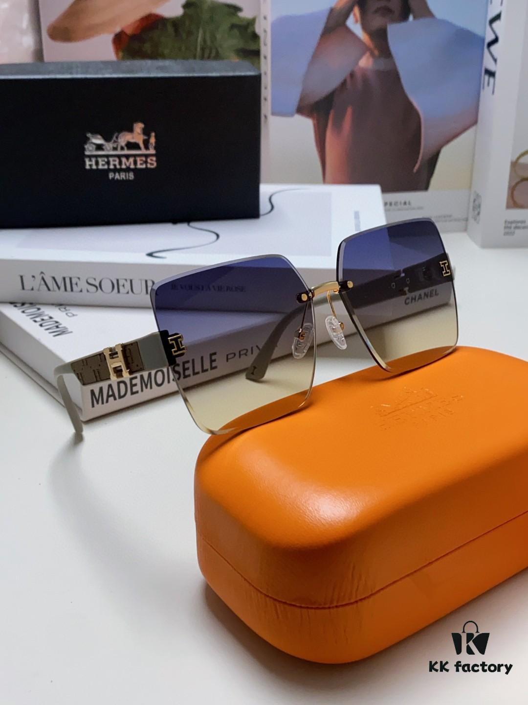 6931ae54ccd8ab3d7afa2716 Hermes 2024 New Arrival Frameless Square Beach Sunglasses UV Protection Stylish Face-Framing Sun Protection Driving Glasses Unisex