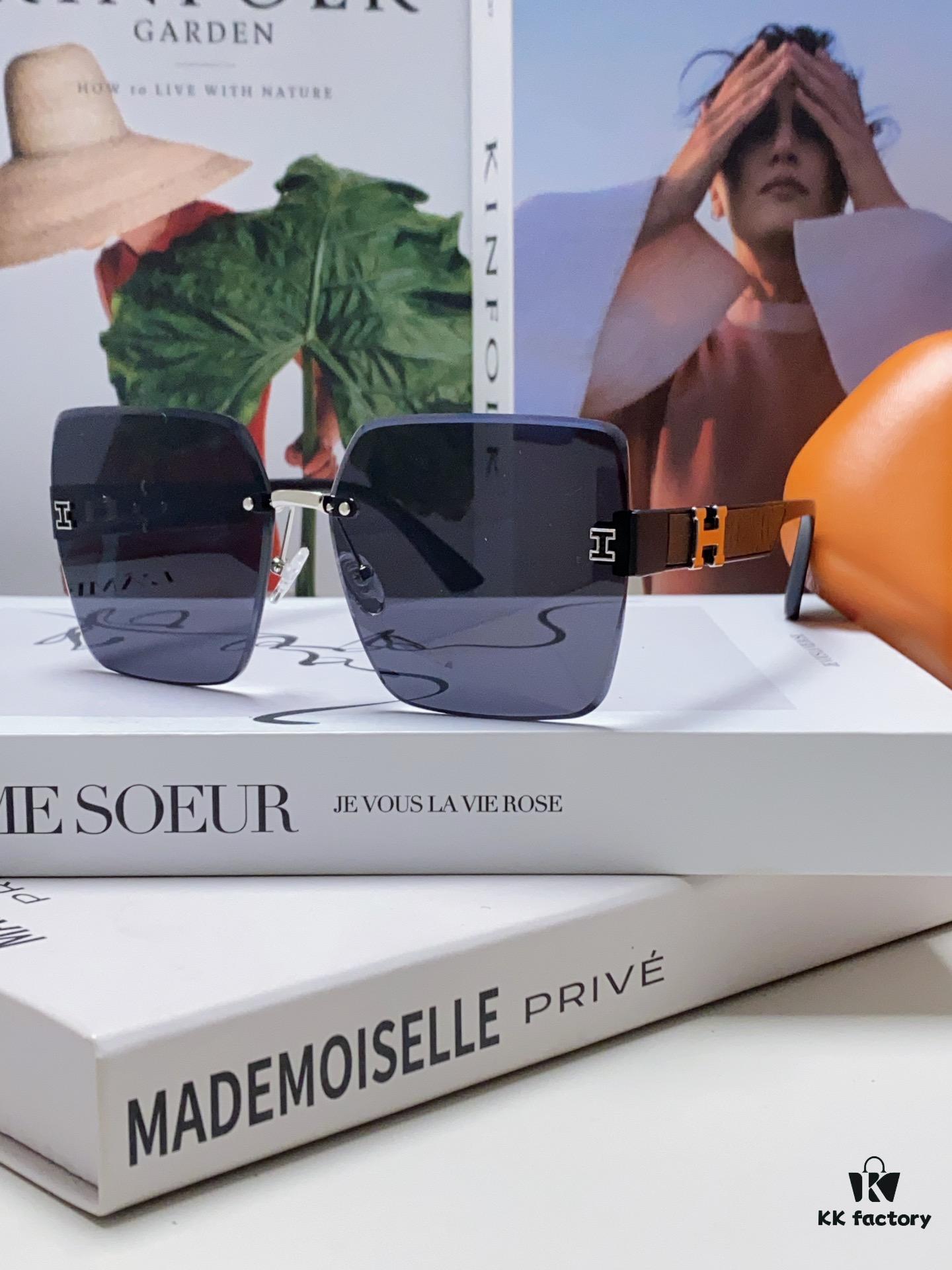 6931ae65ccd8ab3d7afa2802 Hermes 2024 New Arrival Frameless Square Beach Sunglasses with UV Protection, Stylish Face-Framing Sun Protection Glasses for Driving, Unisex