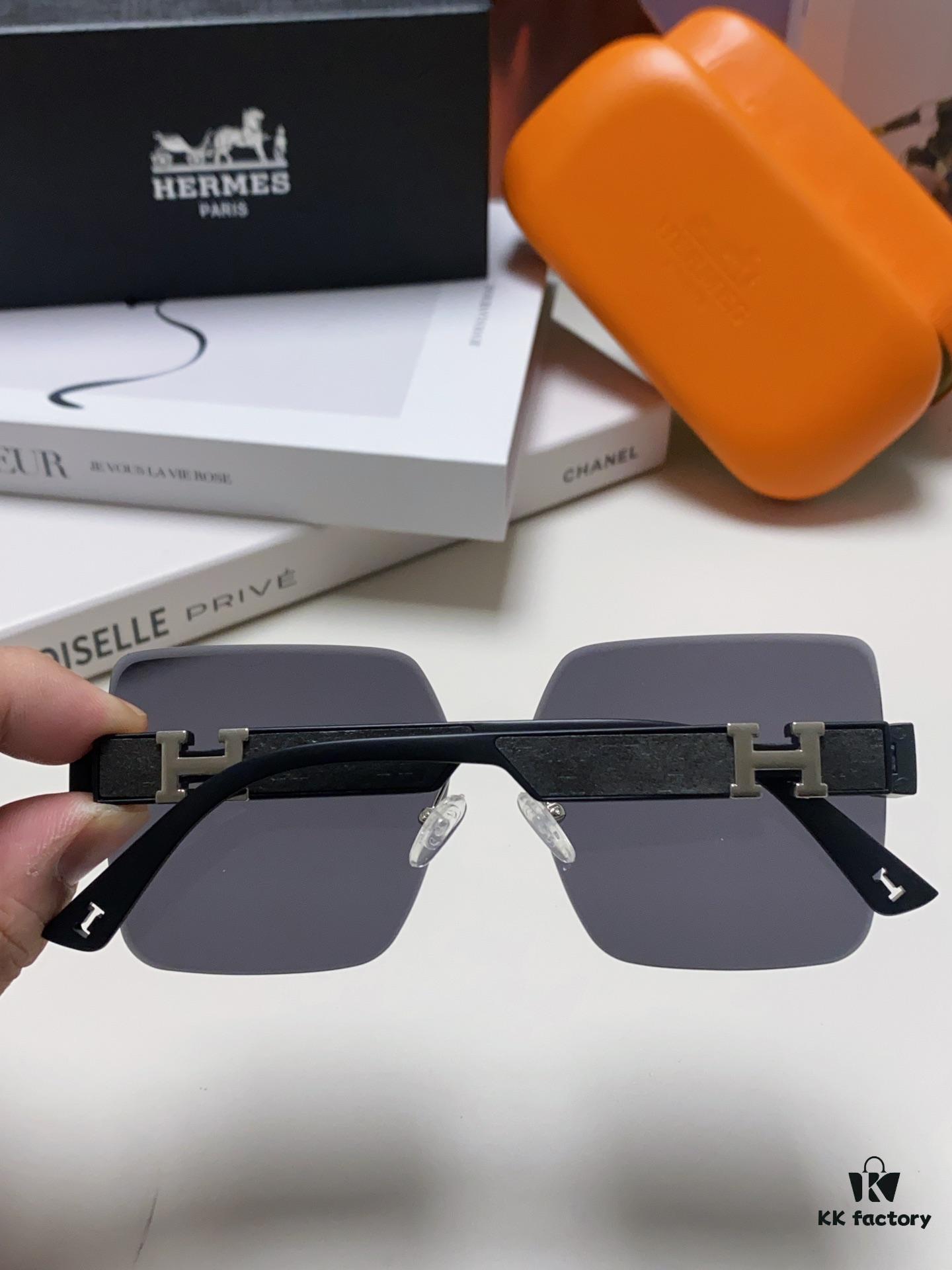 6931ae65ccd8ab3d7afa2806 Hermes 2024 New Arrival Frameless Square Beach Sunglasses with UV Protection, Stylish Face-Framing Sun Protection Glasses for Driving, Unisex