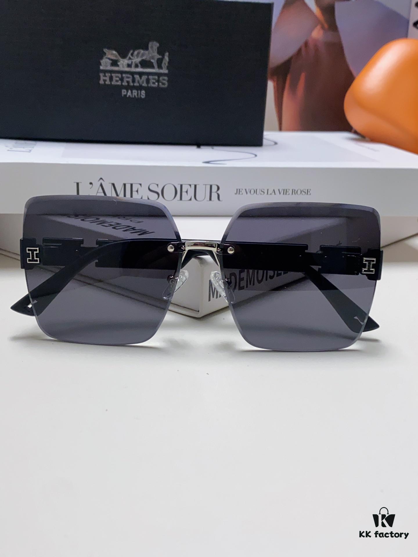 6931ae65ccd8ab3d7afa2808 Hermes 2024 New Arrival Frameless Square Beach Sunglasses with UV Protection, Stylish Face-Framing Sun Protection Glasses for Driving, Unisex