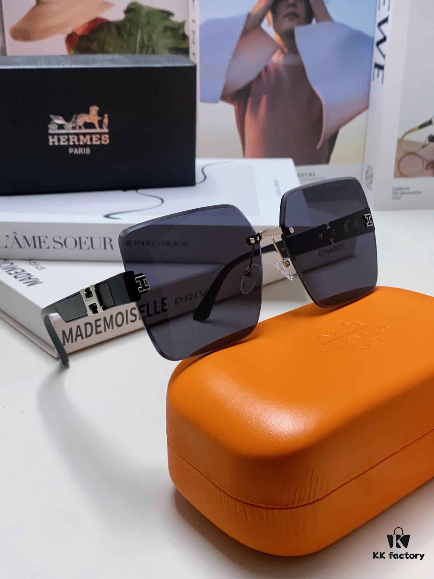 6931ae65ccd8ab3d7afa2809 Hermes 2024 New Arrival Frameless Square Beach Sunglasses with UV Protection, Stylish Face-Framing Sun Protection Glasses for Driving, Unisex