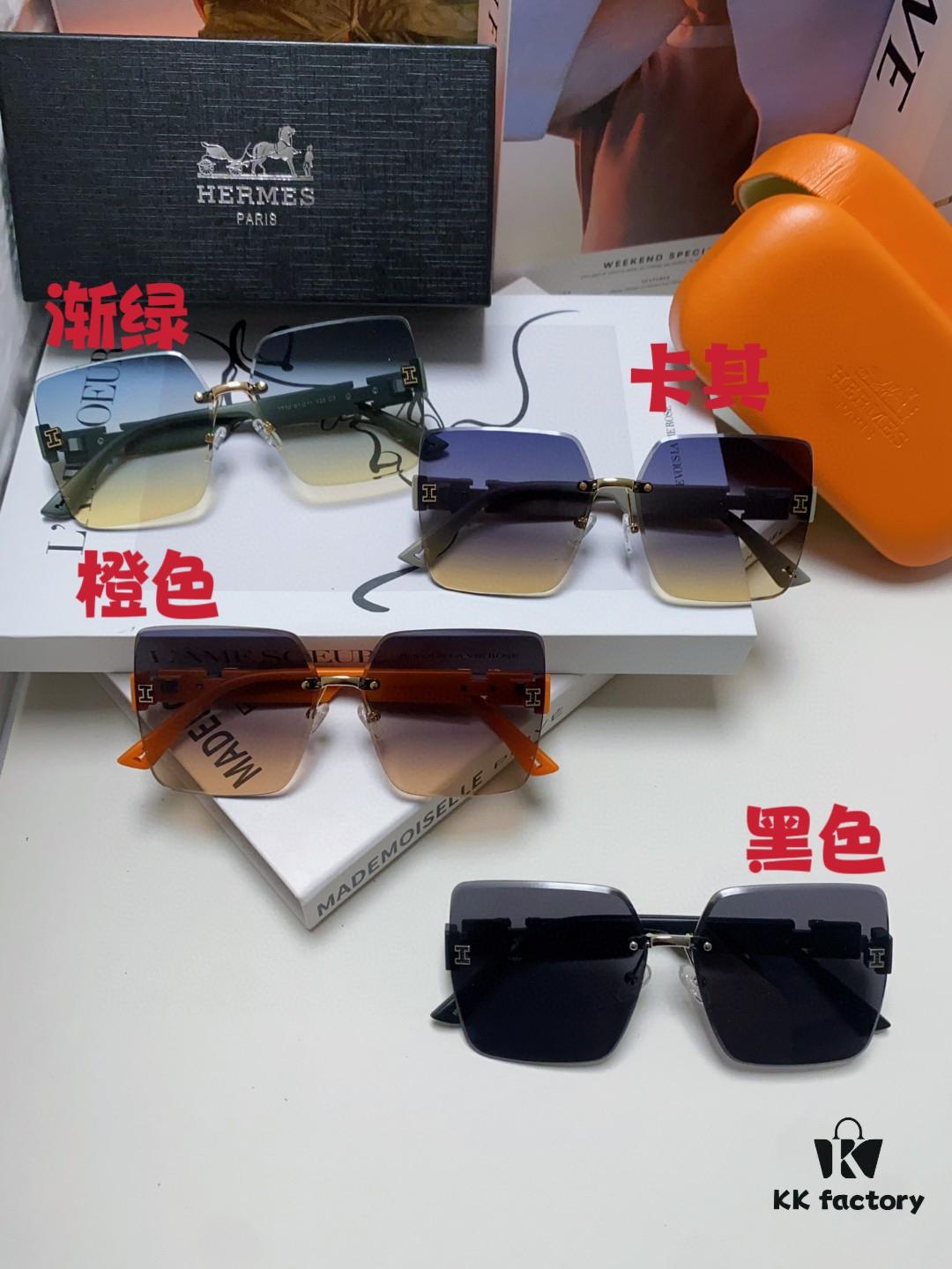 6931ae65ccd8ab3d7afa280b Hermes 2024 New Arrival Frameless Square Beach Sunglasses with UV Protection, Stylish Face-Framing Sun Protection Glasses for Driving, Unisex