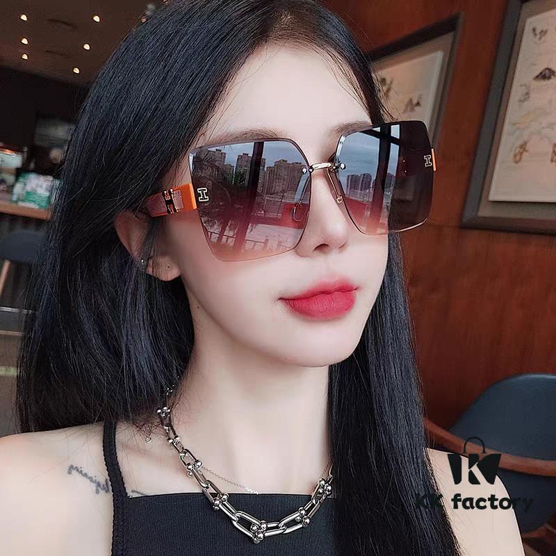 6931ae65ccd8ab3d7afa280d Hermes 2024 New Unisex Frameless Square Sunglasses with UV Protection, Stylish and Face-Framing for Driving and Beach Wear