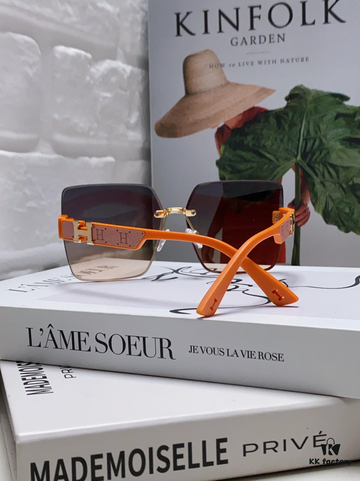 6931ae66ccd8ab3d7afa2810 Hermes 2024 New Unisex Frameless Square Sunglasses with UV Protection, Stylish and Face-Framing for Driving and Beach Wear
