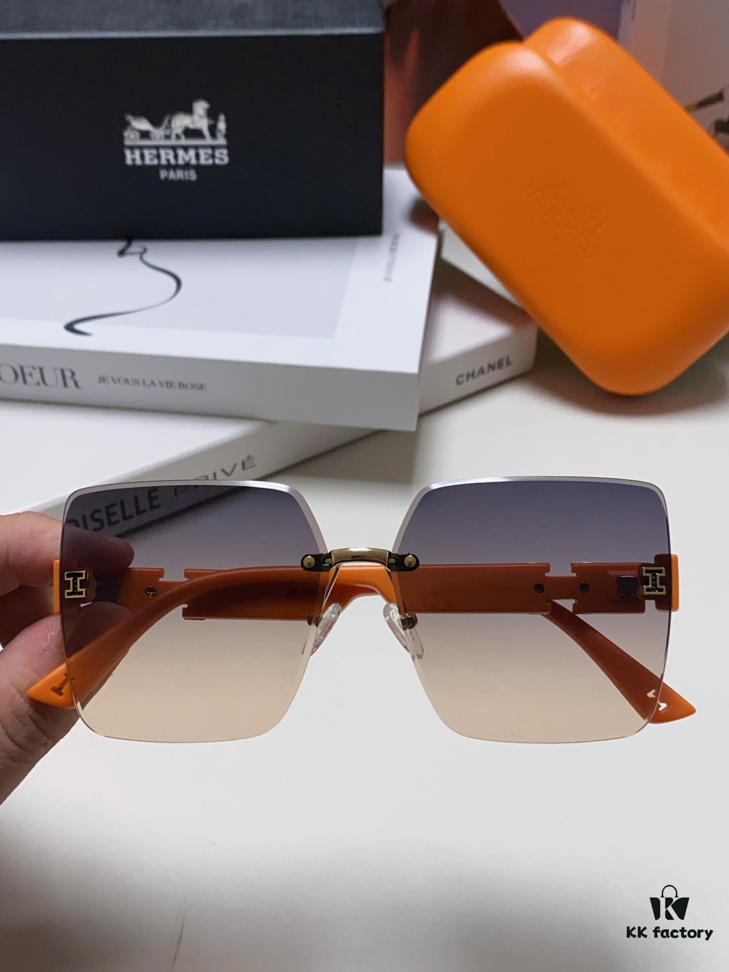 6931ae66ccd8ab3d7afa2811 Hermes 2024 New Unisex Frameless Square Sunglasses with UV Protection, Stylish and Face-Framing for Driving and Beach Wear