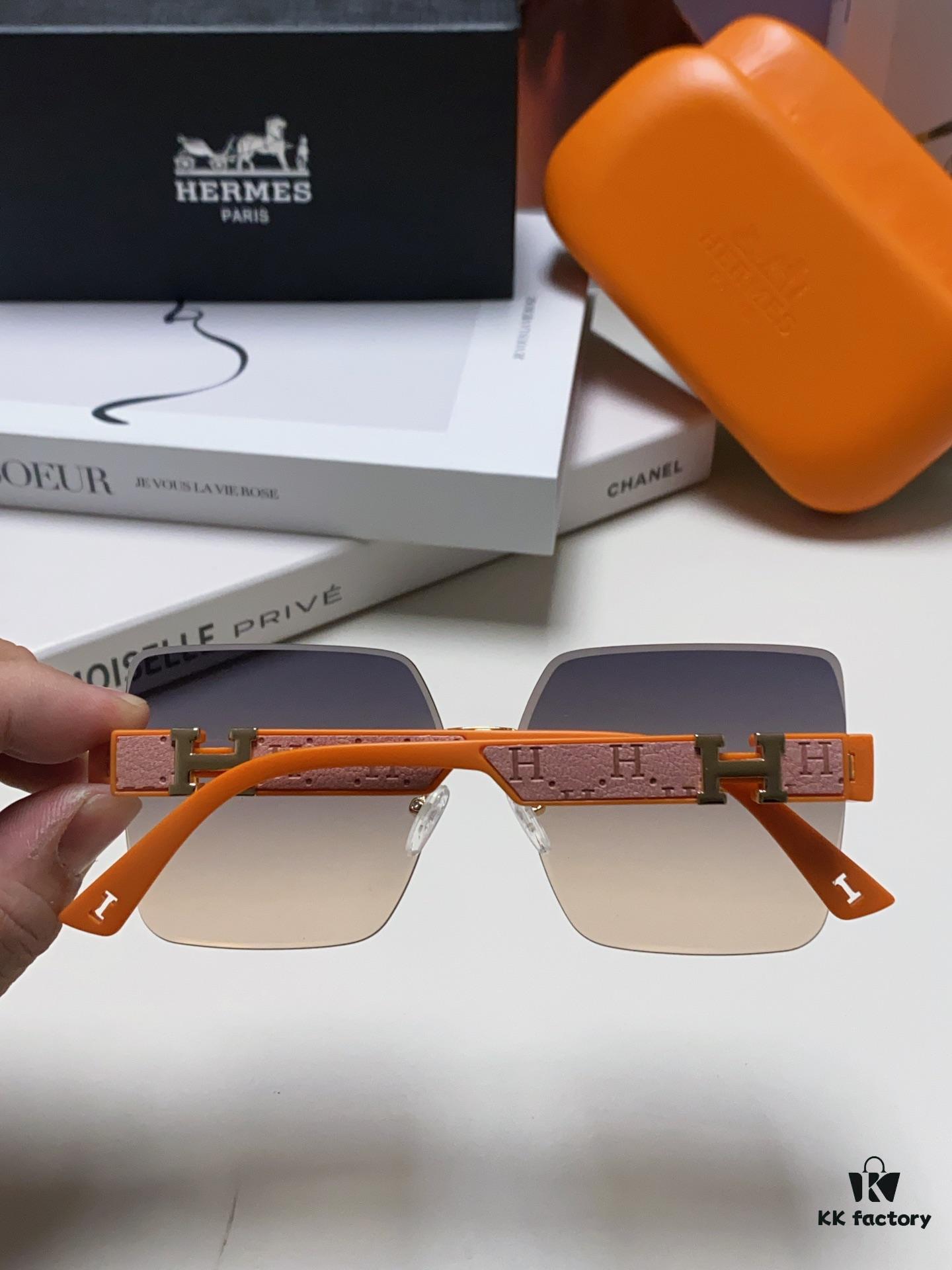 6931ae66ccd8ab3d7afa2812 Hermes 2024 New Unisex Frameless Square Sunglasses with UV Protection, Stylish and Face-Framing for Driving and Beach Wear