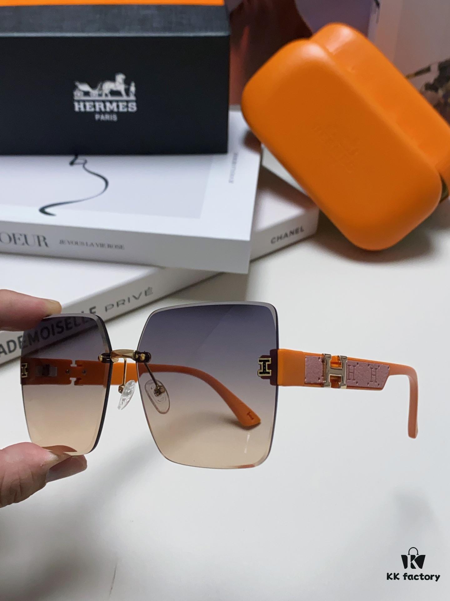 6931ae66ccd8ab3d7afa2813 Hermes 2024 New Unisex Frameless Square Sunglasses with UV Protection, Stylish and Face-Framing for Driving and Beach Wear