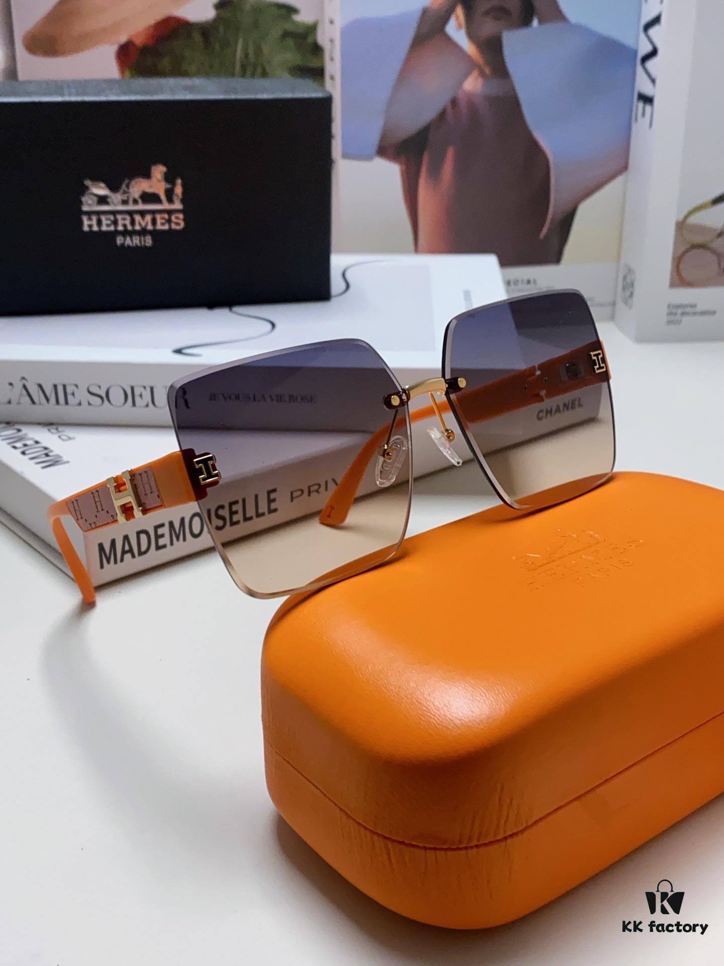 6931ae66ccd8ab3d7afa2815 Hermes 2024 New Unisex Frameless Square Sunglasses with UV Protection, Stylish and Face-Framing for Driving and Beach Wear