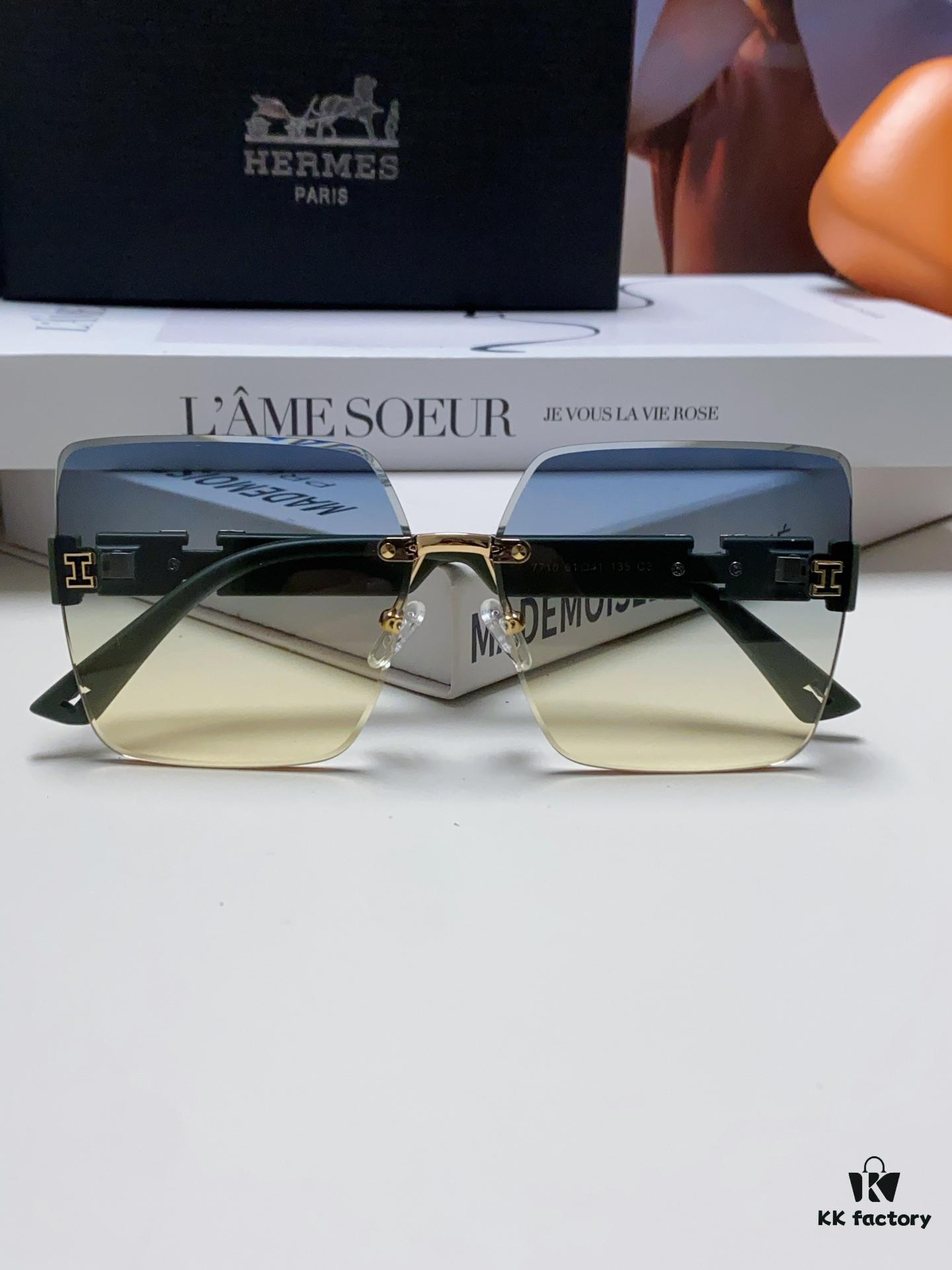 6931ae67ccd8ab3d7afa2827 Hermes 2024 New Arrival Frameless Square Sunglasses, UV-Protective Beach Sun Glasses with Premium Look, Face-Framing, Unisex for Driving and Daily Wear