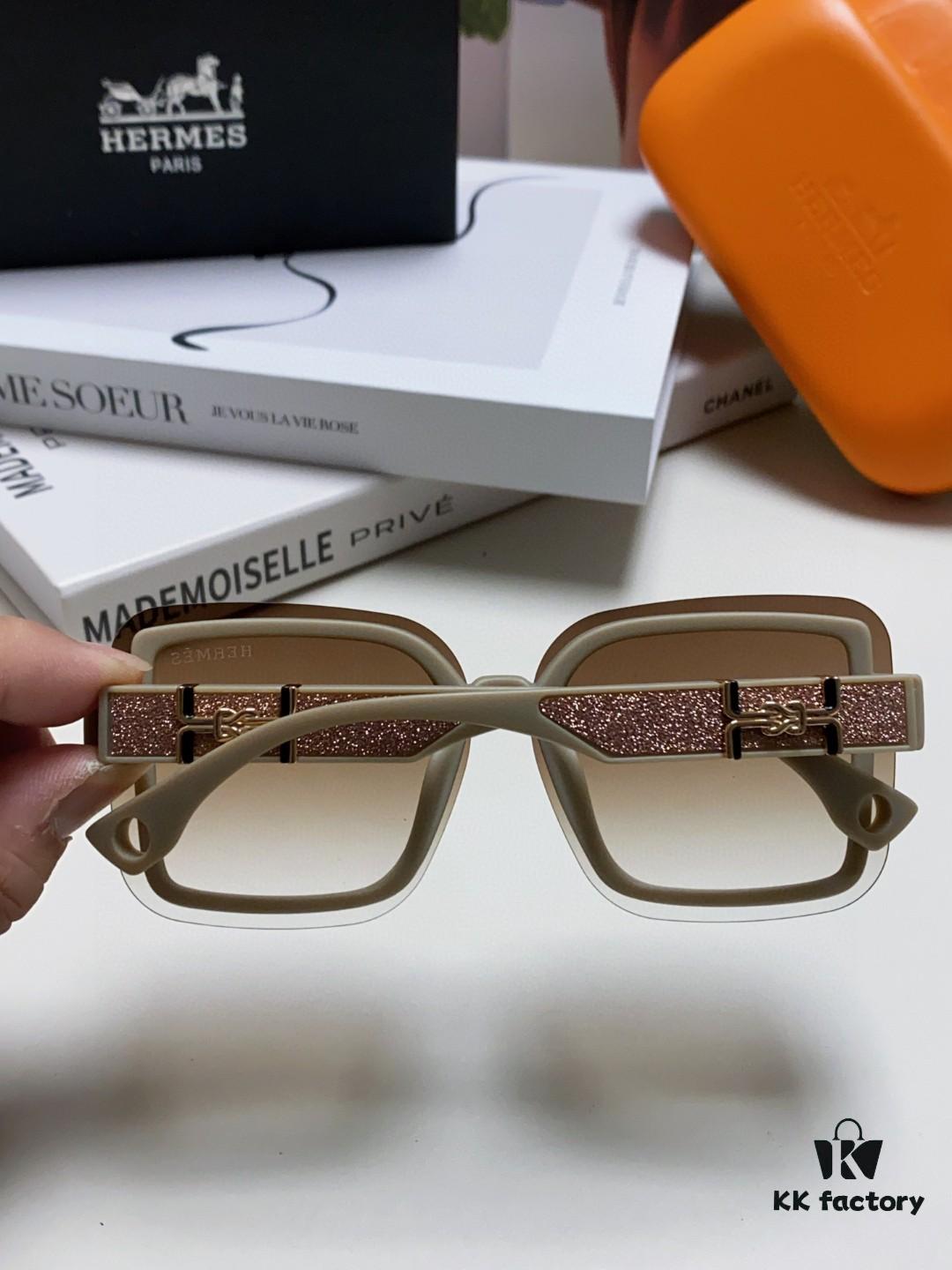 6931ae72ccd8ab3d7afa28cf HERMES Women's Sunglasses, UV-Protective Oversized Round Frame Sunglasses 2024 New Arrival, Vintage-Inspired Slimming Design for Large Faces, Trendy Influencer Eyewear
