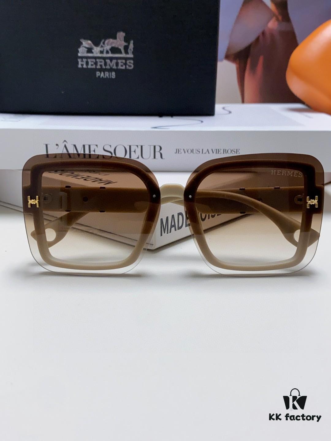 6931ae72ccd8ab3d7afa28d1 HERMES Women's Sunglasses, UV-Protective Oversized Round Frame Sunglasses 2024 New Arrival, Vintage-Inspired Slimming Design for Large Faces, Trendy Influencer Eyewear