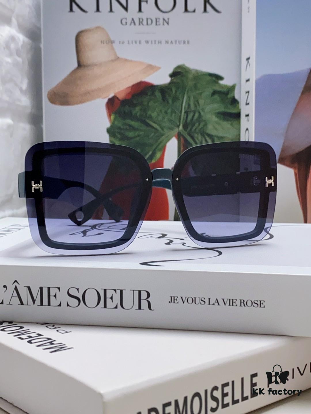 6931ae73ccd8ab3d7afa28d6 HERMES Women's Sunglasses, UV-Protective Oversized Round Frame Sunglasses 2024 New Arrival, Vintage-Inspired Slimming Design for Large Faces, Trendy Influencer Eyewear