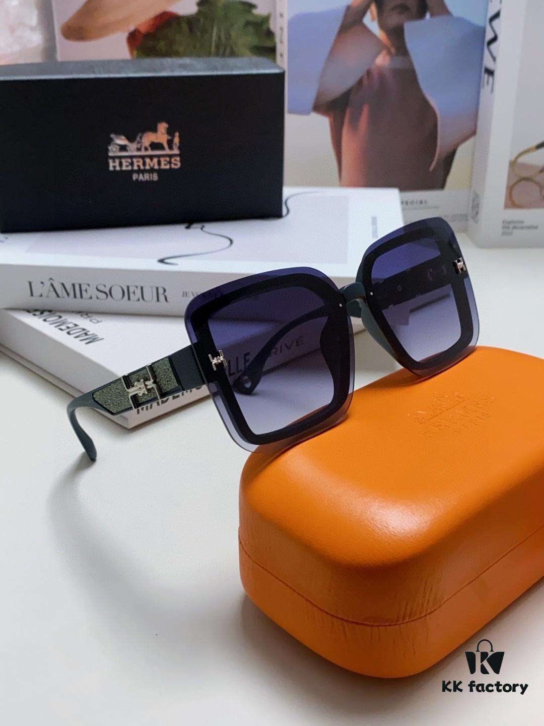 6931ae73ccd8ab3d7afa28dc HERMES Women's Sunglasses, UV-Protective Oversized Round Frame Sunglasses 2024 New Arrival, Vintage-Inspired Slimming Design for Large Faces, Trendy Influencer Eyewear