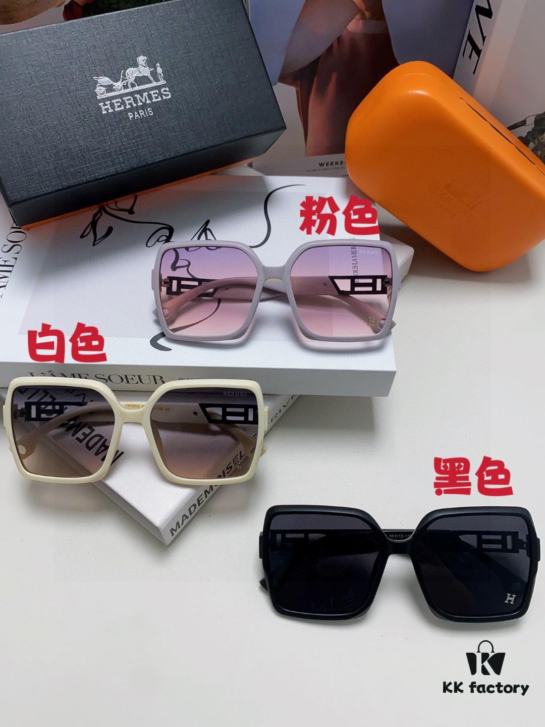 6931ae78ccd8ab3d7afa2926 Hermes 2024 New Arrival Women's Square Oversized Sunglasses for Round Faces, Slimming UV-Protective Shades with Premium Aesthetic, Ideal for Travel and Sun Protection