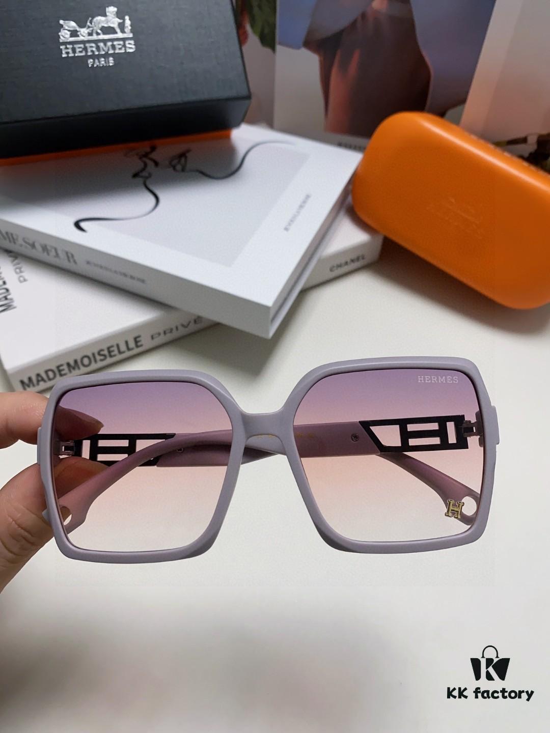 6931ae79ccd8ab3d7afa2934 Hermes 2024 New Arrival Women's Square Oversized Sunglasses for Round Faces, Slimming UV Protection Sunglasses with Premium Look, Ideal for Travel and Sun Protection