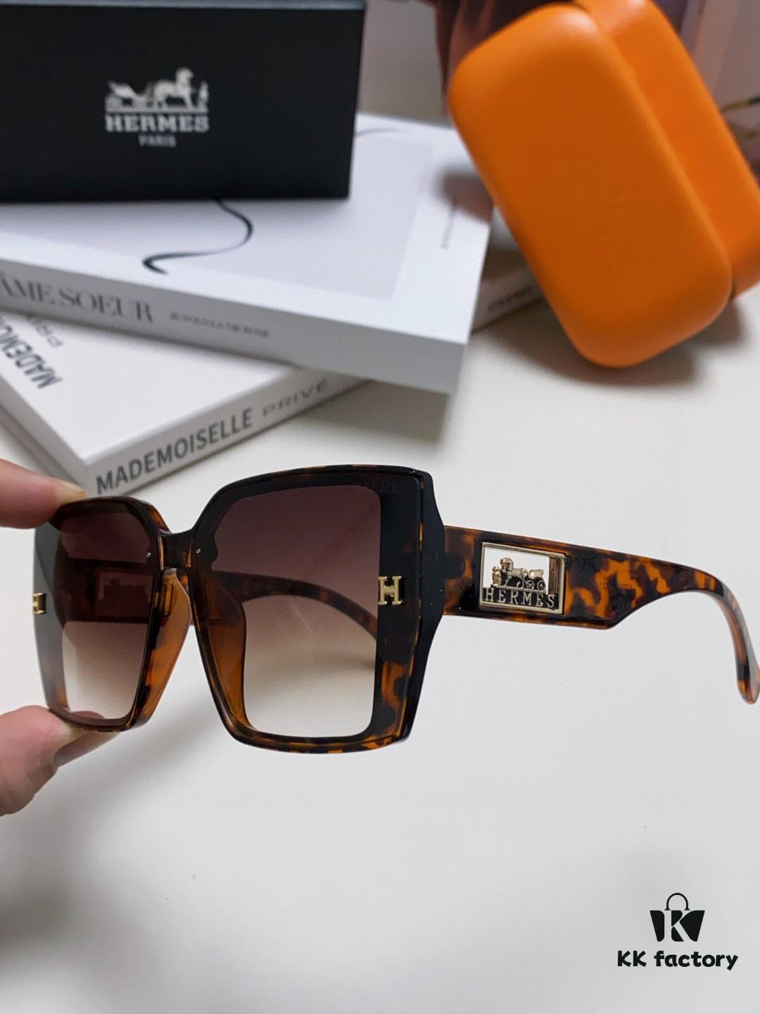 6931ae7accd8ab3d7afa294a Hermes 2024 New Polarized Sunglasses for Women, Fashionable Oversized Frame, Slimming Effect, UV Protection, Casual and Versatile Sun Glasses