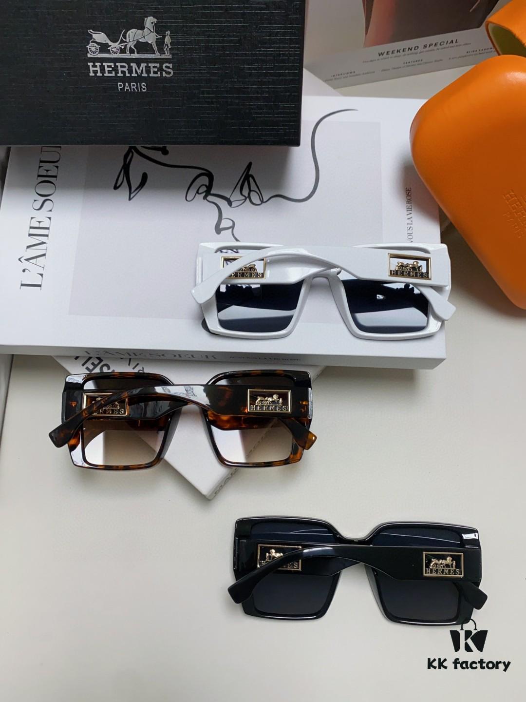 6931ae7bccd8ab3d7afa294d Hermes 2024 New Polarized Sunglasses for Women, Fashionable Oversized Frame, Slimming Effect, UV Protection, Casual and Versatile Sun Glasses
