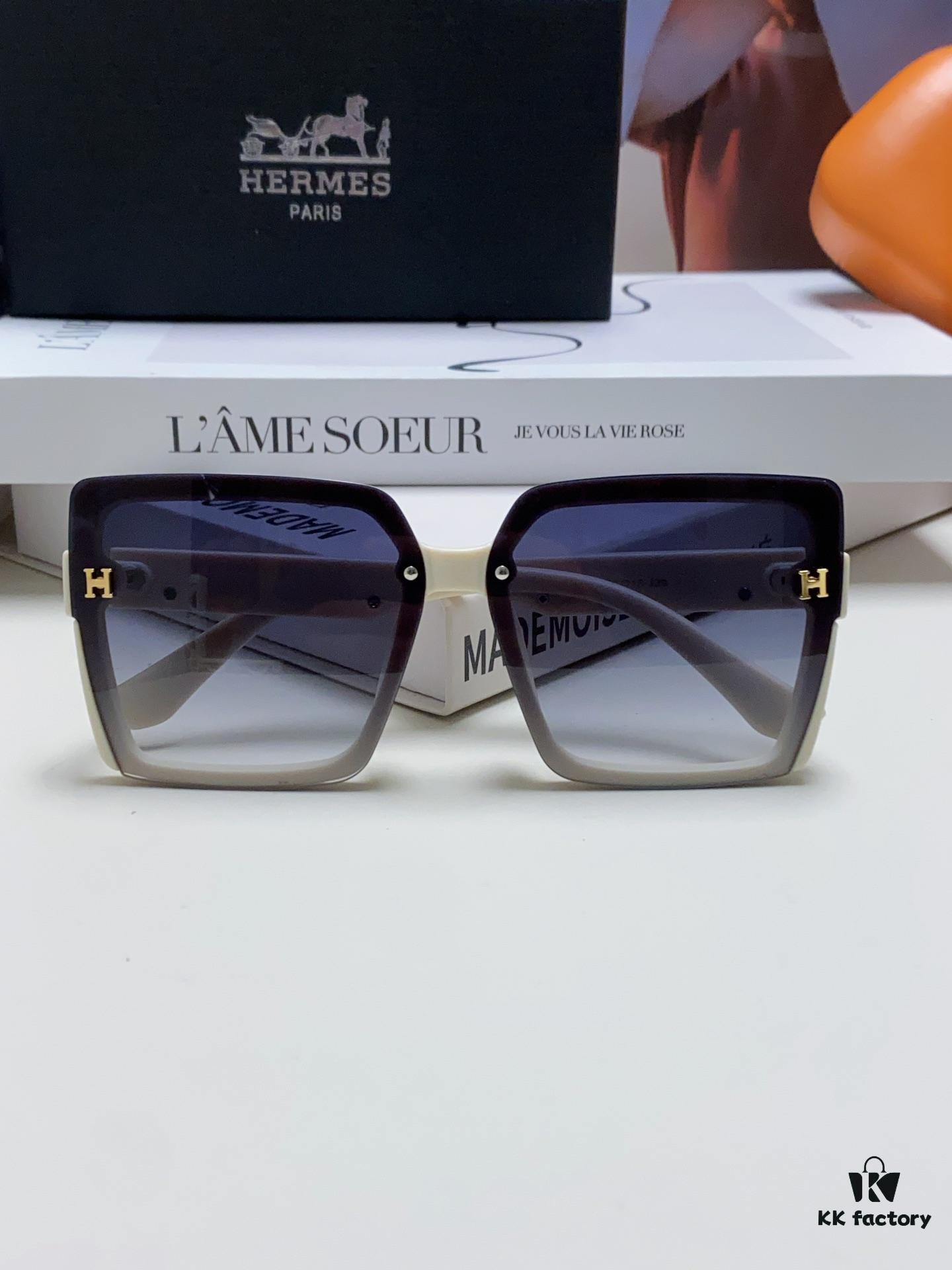 6931ae82ccd8ab3d7afa29ba Hermes 2024 New Korean Style Square Women's Sunglasses, Retro Fashion Minimalist Unisex Polarized Sunglasses