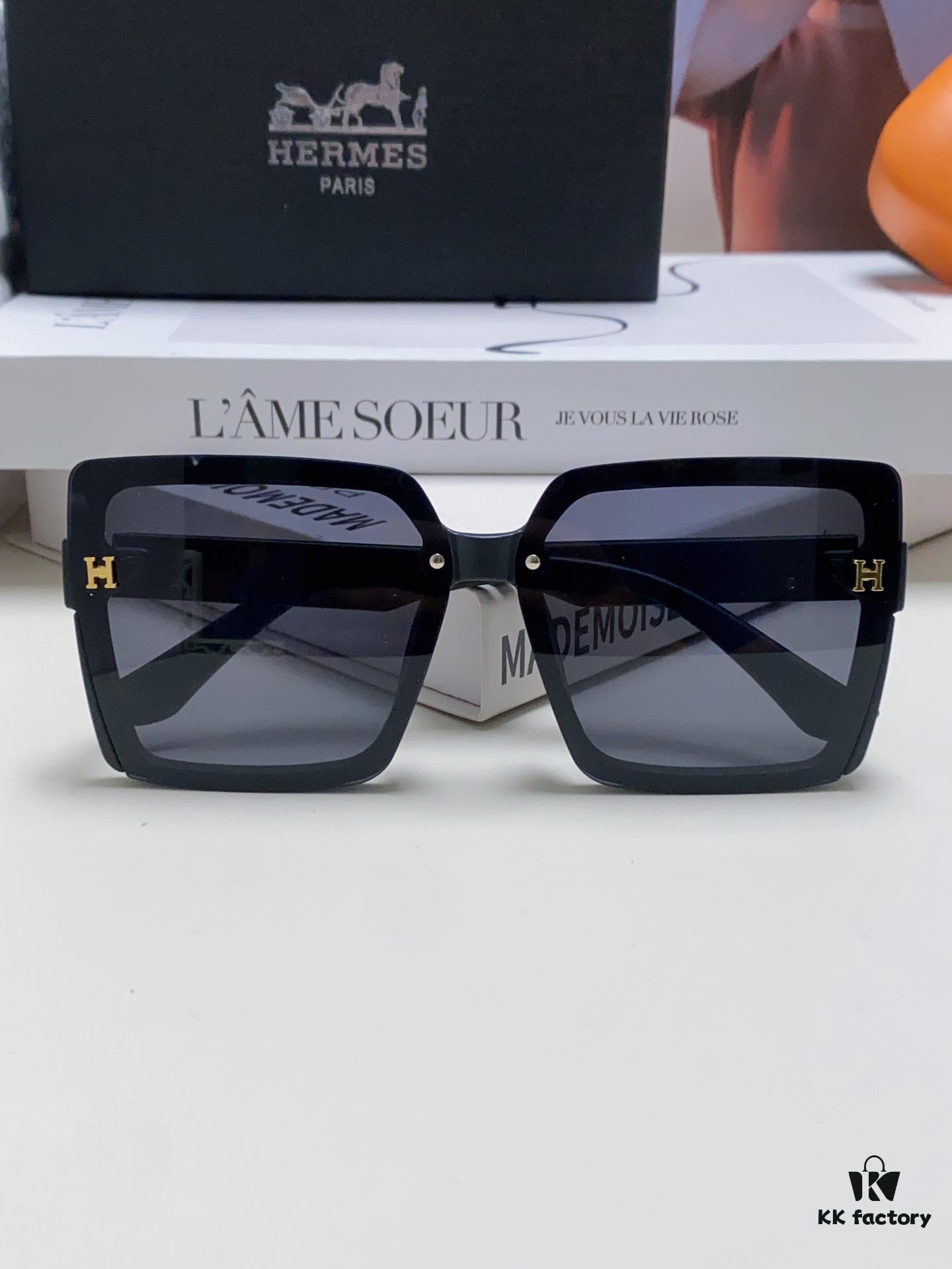 6931ae83ccd8ab3d7afa29c5 Hermes 2024 New Korean-Style Square Women's Sunglasses, Retro Fashion Minimalist Polarized Sunglasses, Unisex Eyewear