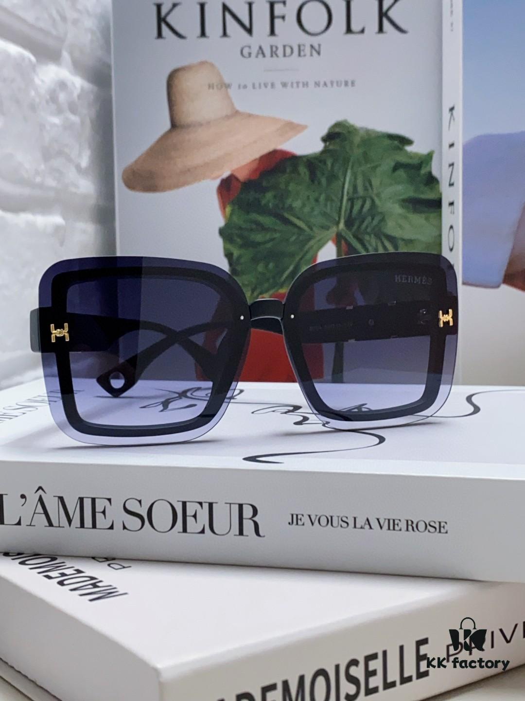 6931ae88ccd8ab3d7afa2a11 HERMES Women's Sunglasses, UV-Protective Oversized Round Frame Sunglasses 2024 New Arrival, Vintage-Inspired Slimming Design for Large Faces, Trendy Influencer Eyewear