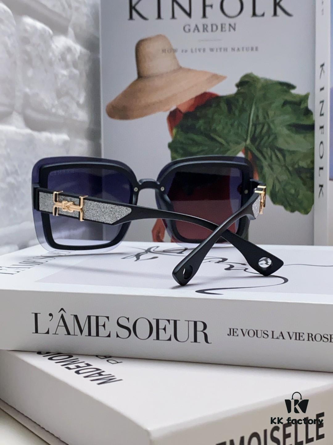 6931ae88ccd8ab3d7afa2a12 HERMES Women's Sunglasses, UV-Protective Oversized Round Frame Sunglasses 2024 New Arrival, Vintage-Inspired Slimming Design for Large Faces, Trendy Influencer Eyewear