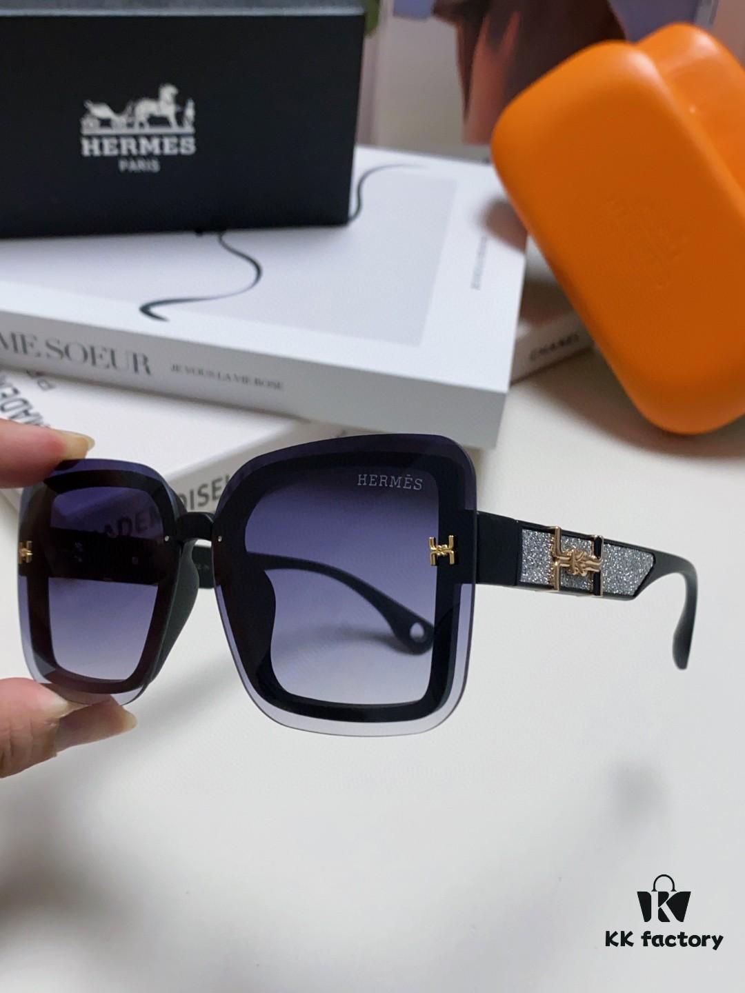 6931ae88ccd8ab3d7afa2a15 HERMES Women's Sunglasses, UV-Protective Oversized Round Frame Sunglasses 2024 New Arrival, Vintage-Inspired Slimming Design for Large Faces, Trendy Influencer Eyewear