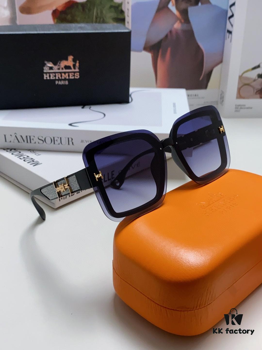 6931ae88ccd8ab3d7afa2a17 HERMES Women's Sunglasses, UV-Protective Oversized Round Frame Sunglasses 2024 New Arrival, Vintage-Inspired Slimming Design for Large Faces, Trendy Influencer Eyewear