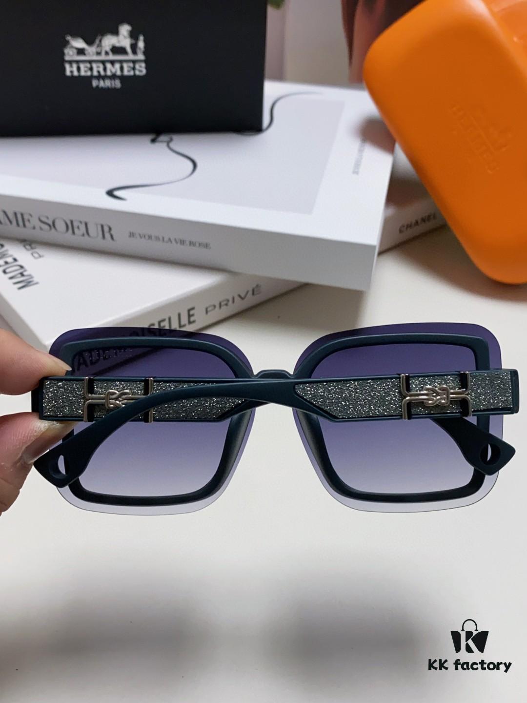 6931ae8accd8ab3d7afa2a28 HERMES Women's Sunglasses, UV-Protective Oversized Round Frame Sunglasses 2024 New Arrival, Vintage-Inspired Slimming Design for Large Faces, Trendy Influencer Eyewear
