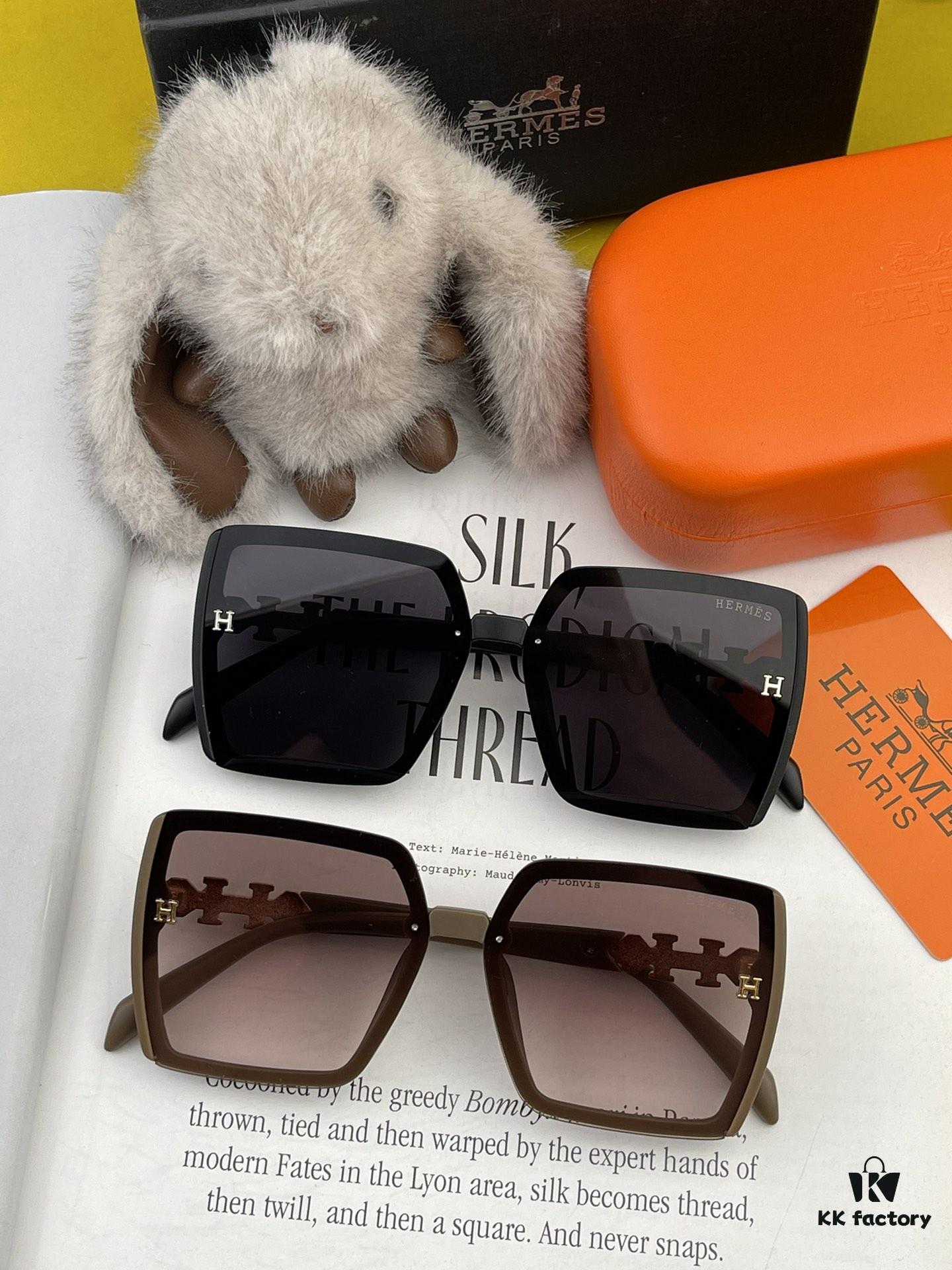 6931ae8bccd8ab3d7afa2a36 HERMES 2024 Spring New Arrival Original Release Viral Hit Luxury Fashion Square Sunglasses H1301