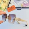 6931ae8cccd8ab3d7afa2a4b Hermes 2024 TikTok Popular Women's Fashionable Luxurious Frameless Cut-Out Oversized UV-Protective Sunglasses for Street Photography