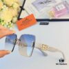 6931ae8cccd8ab3d7afa2a4c Hermes 2024 TikTok Popular Women's Fashionable Luxurious Frameless Cut-Out Oversized UV-Protective Sunglasses for Street Photography