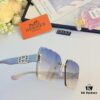 6931ae8cccd8ab3d7afa2a50 Hermes 2024 TikTok Popular Women's Fashionable Luxurious Frameless Cut-Out Oversized UV-Protective Sunglasses for Street Photography