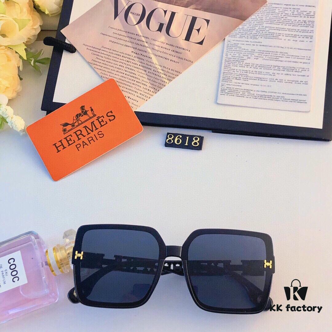 6931ae8dccd8ab3d7afa2a61 Hermes New Large-Frame Trendy Women's Sunglasses, Square Minimalist Korean Style, Face-Slimming UV Protection Driving and Street Photography Sun Glasses
