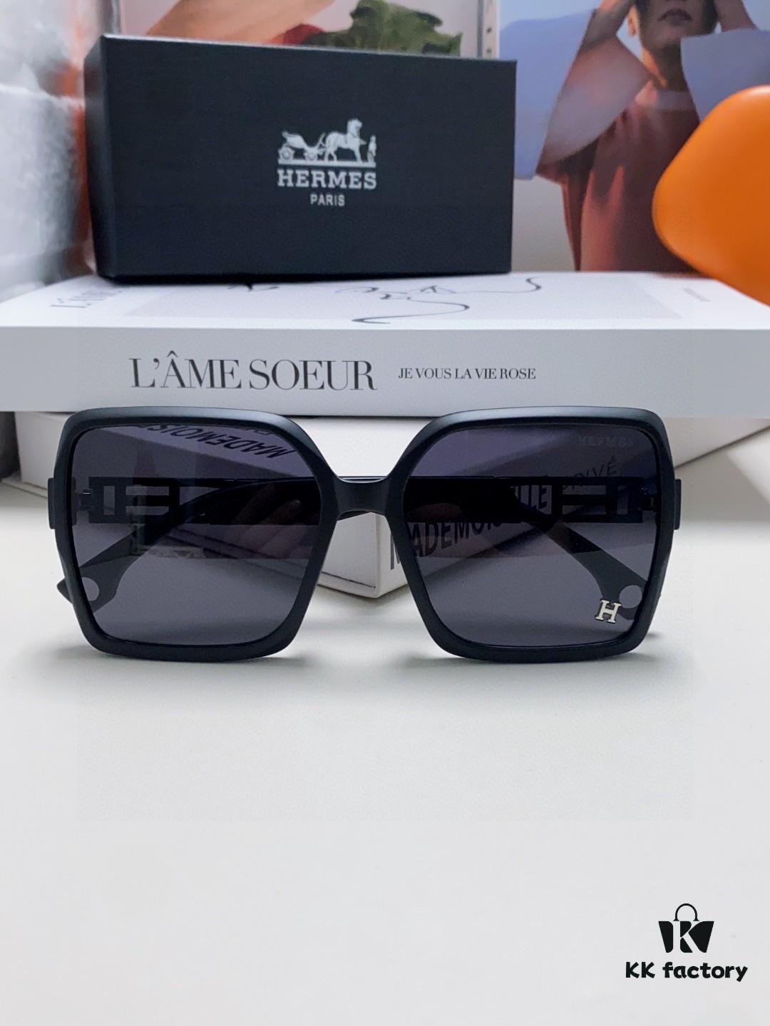 6931ae8eccd8ab3d7afa2a69 Hermes 2024 New Women's Square Oversized Sunglasses for Round Faces, Slimming UV Protection Sunglasses with Premium Aesthetic, Ideal for Travel and Sun Protection